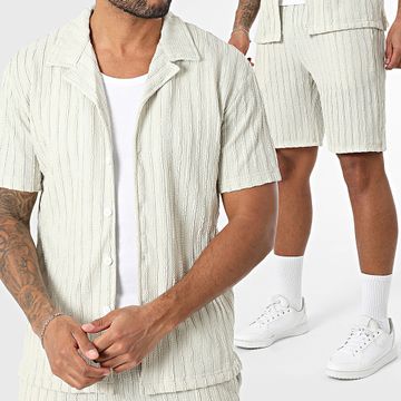 Classic Series - Set camicia e pantaloncini 434 beige a maniche corte