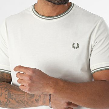 Fred Perry - Maglietta Twin Tipped M1588 Ecru