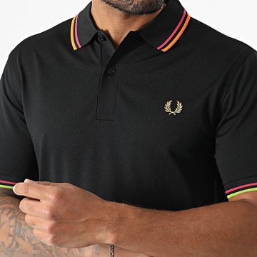 Fred Perry - Polo manica corta On Court Twin Tipped M9839 Nero
