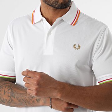Fred Perry - Polo manica corta On Court Twin Tipped M9839 Bianco