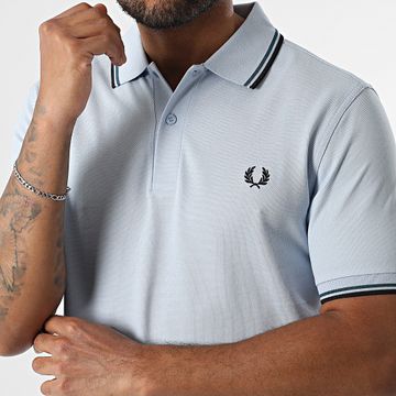 Fred Perry - Polo manica corta Twin Tipped MM3600 Azzurro