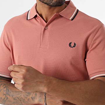 Fred Perry - Polo manica corta Twin Tipped MM3600 Rosa