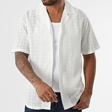 Frilivin - V21 Camicia bianca a maniche corte Slash