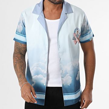 Frilivin - N53 Camicia a maniche corte Azzurro Multi