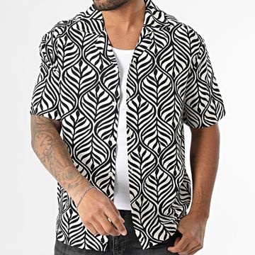 Frilivin - Camicia a maniche corte 136 Ecru Nero