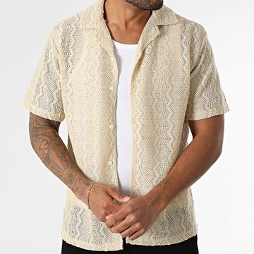 Frilivin - Camicia traforata a maniche corte T19 Beige