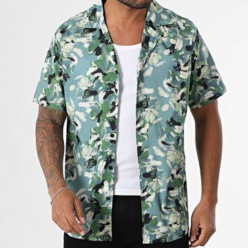 Frilivin - Camicia a maniche corte Q16 Grigio Verde Nero