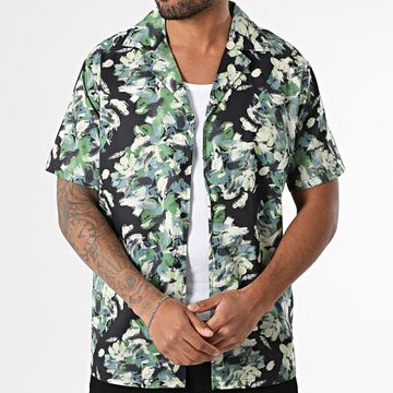 Frilivin - Q16 Camicia a maniche corte nero verde grigio