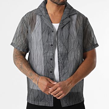 Frilivin - N12 Camicia a maniche corte grigio antracite