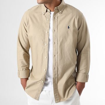 Polo Ralph Lauren - Camicia a maniche lunghe personalizzata Original Player Beige