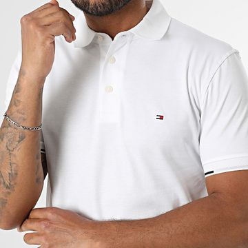 Tommy Hilfiger - Polo Sleeve Slim Interlock Flagcuff 9348 Bianco