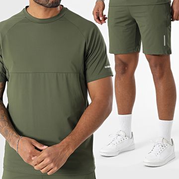 Classic Series - Set di maglietta e pantaloncini da jogging verde cachi 439