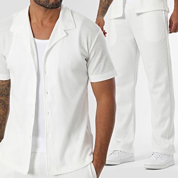 Classic Series - 430 Set camicia e pantaloni bianchi a maniche corte