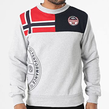 Geographical Norway - Felpa G-Round girocollo Grigio erica