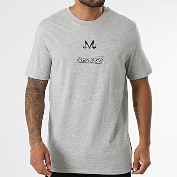 Dragon Ball Z - Maglietta oversize con logo Bu Grigio Heather