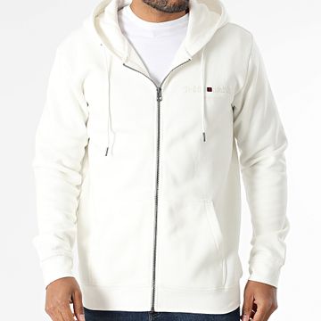 Teddy Smith - Giclass Jim Felpa con cappuccio e zip 10917009D Bianco