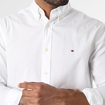 Tommy Hilfiger - Camicia a maniche lunghe regular fit Core Flex Poplin Solid 9988 Bianco