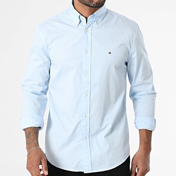 Tommy Hilfiger - Camicia a maniche lunghe regular fit Core Flex Popeline Solid 9988 Azzurro
