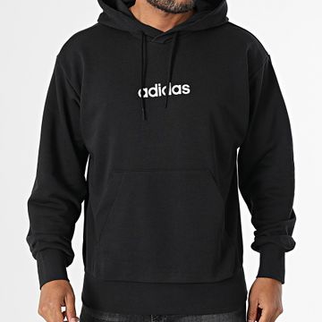 Adidas Sportswear - Felpa con cappuccio in lino JN1776 Nero