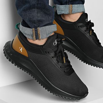 Calvin Klein - Eva Runner Tech Knit 1293 Ck Nero Grain Brown Wold Green Sneakers