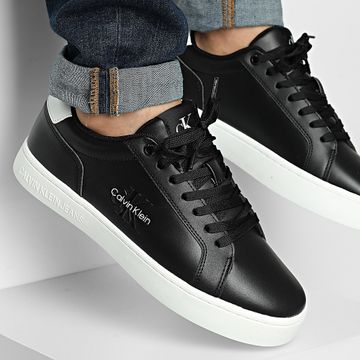Calvin Klein - Scarpe da ginnastica classiche Cupsole Mono Leather 1369 Black Bright White