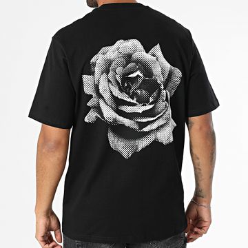 KZR - Maglietta oversize 201 con fiori neri