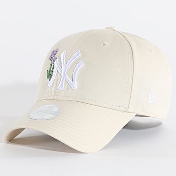 New Era - Cappellino da donna con perline 9Forty NY Yankees 60667492 Beige Floreale