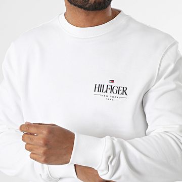 Tommy Hilfiger - Felpa Hilfiger con girocollo impilato 9376 Bianco