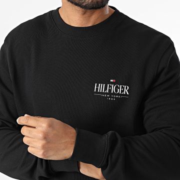 Tommy Hilfiger - Hilfiger Sudore con girocollo impilato 9376 Nero