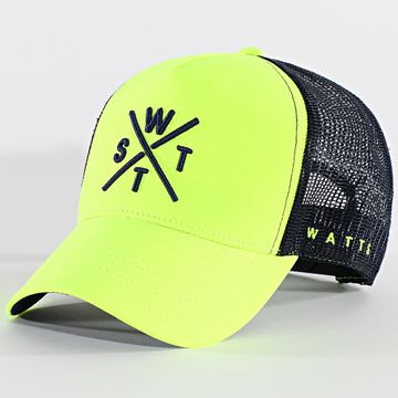 Watts - Cappello Trucker Tribe Giallo Fluo Blu Navy