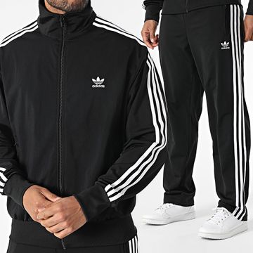Adidas Originals - Firebird IJ7058 IJ7055 Tuta da ginnastica a strisce nere