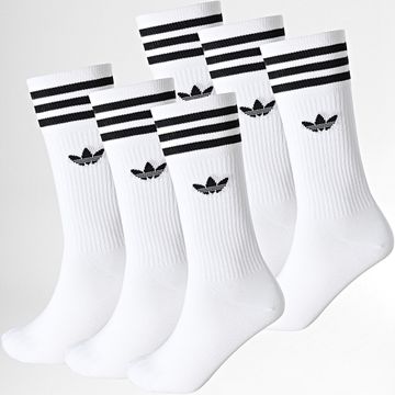 Adidas Originals - 6 paia di calzini a 3 strisce JV7410 Bianco