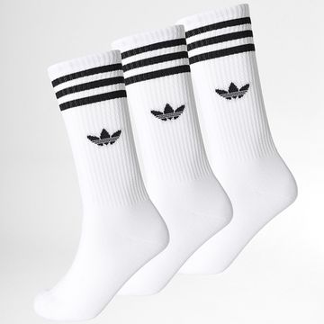 Adidas Originals - 3 paia di calzini alti a 3 strisce JV7416 Bianco