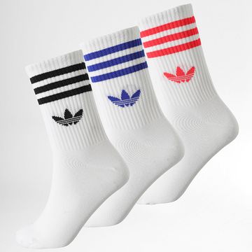 Adidas Originals - 3 paia di calzini a 3 strisce JV7404 Bianco