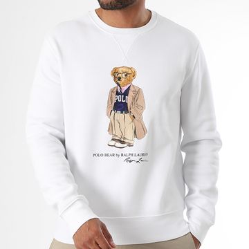 Polo Ralph Lauren - Orso - Felpa Polo girocollo Bianco