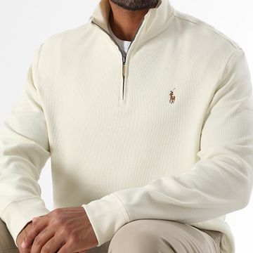 Polo Ralph Lauren - Classics - Top con collo a zip stand-up beige chiaro