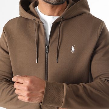 Polo Ralph Lauren - Original Player Felpa con zip e cappuccio marrone