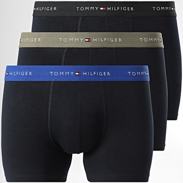 Tommy Hilfiger - Set di 3 boxer 2765 Navy Green Khaki Black Royal Blue