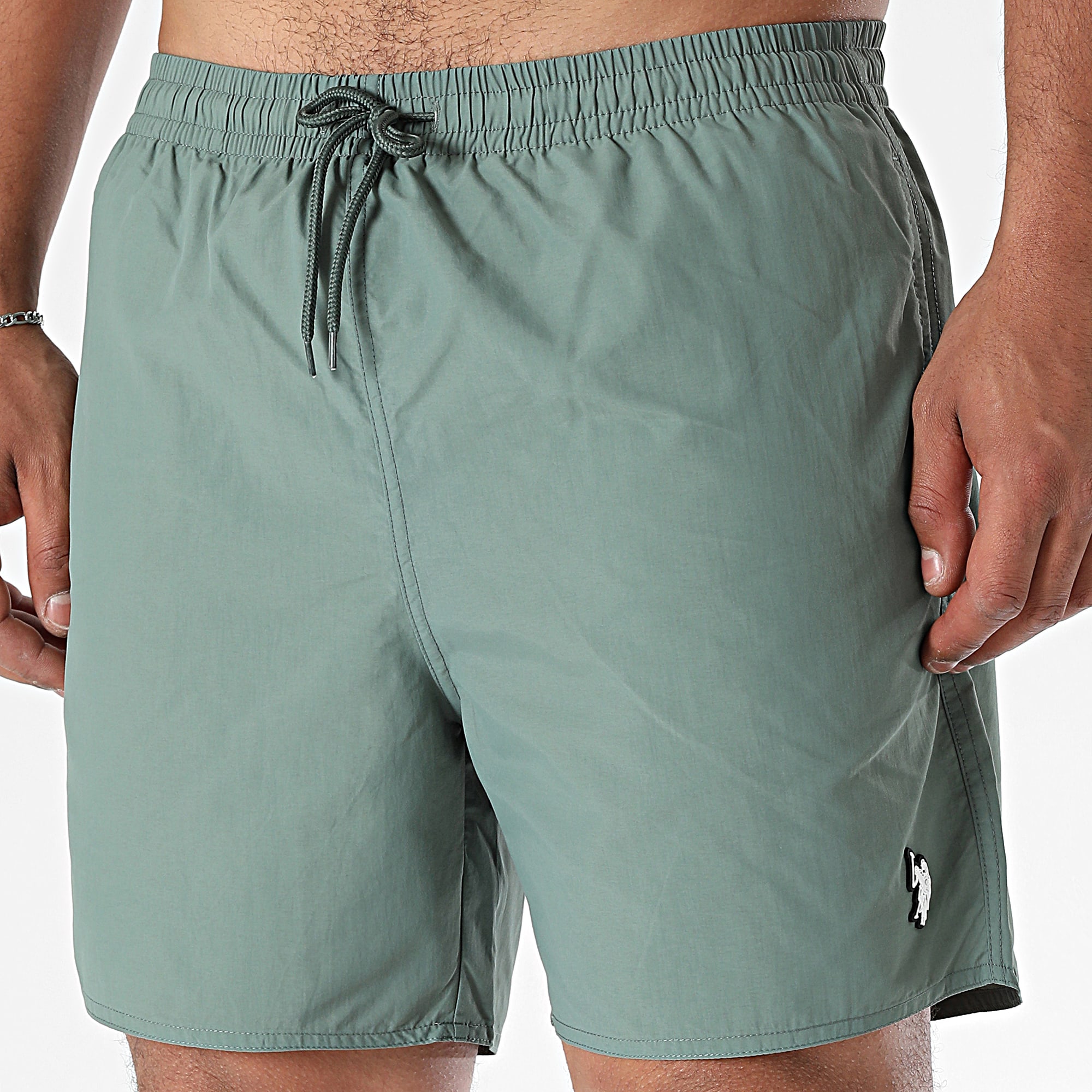 US Polo ASSN - US182003-0000326 Pantaloncini da bagno verde cachi scuro