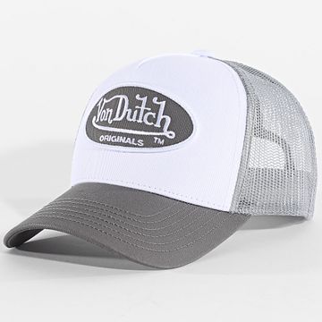 Von Dutch - Boston Cappello Trucker 7030090 Bianco Grigio Taupe