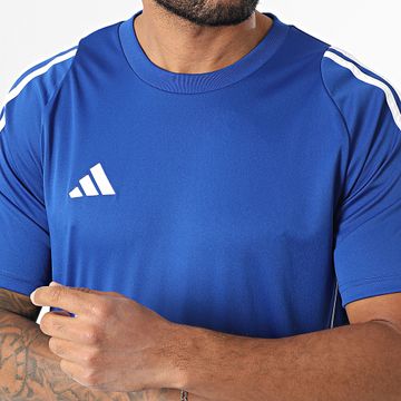 Adidas Sportswear - Maglietta con strisce Tiro24 Jersey IS1014 blu reale