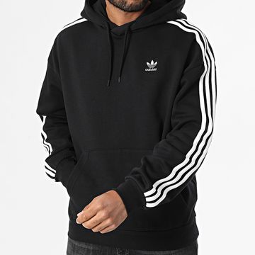 Adidas Originals - Felpa con cappuccio Baggy Stripe JC6251 Nero