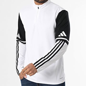 Adidas Sportswear - Top con zip a righe SQ25 JD2987 Bianco