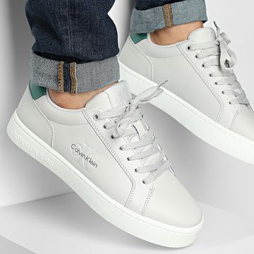 Calvin Klein - Cestini Classic Cupsole Mono Pelle 1369 Oyster Mushroom Wild Green