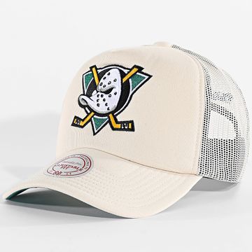 Mitchell and Ness - Cappello Trucker Anaheim Ducks HT8615 Beige