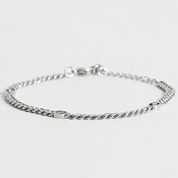 Make It Shine - Bracciale Cuban Link Signature Argento