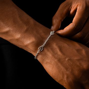 Make It Shine - Bracciale a catena con cavo d'argento Signature