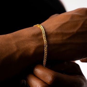Make It Shine - Bracciale Cuban Link Signature in oro
