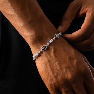 Make It Shine - Bracciale in argento ghiacciato Signature Strass