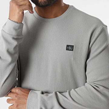 Calvin Klein - M217 Maglietta a maniche lunghe grigia testurizzata